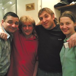С Владимиром Каротициным и Олегом и Татьяной Акулич